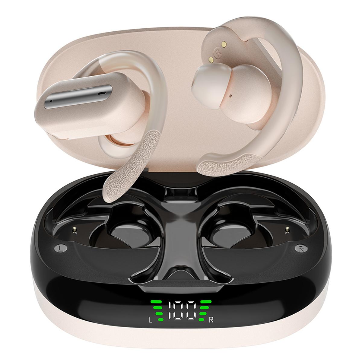 

SP36 ENC Noise Reduction Wireless Bluetooth-compatible Sports Earphones with Rotating Hook Nude