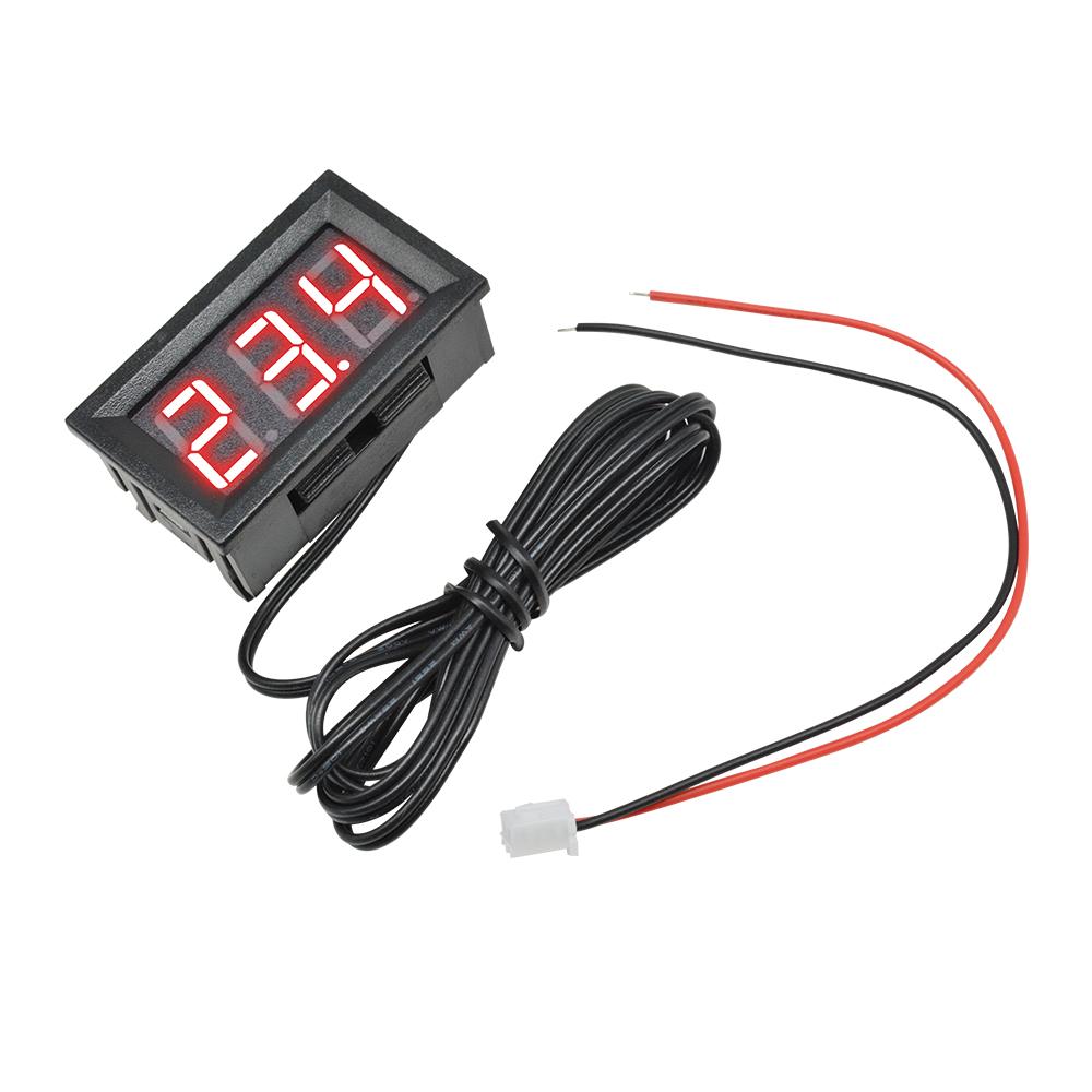 DC 4-30V Mini Digital LED Thermometer for Car Temperature Monitor Panel Meter Measuring Range -50-120°C with Temperature Probe