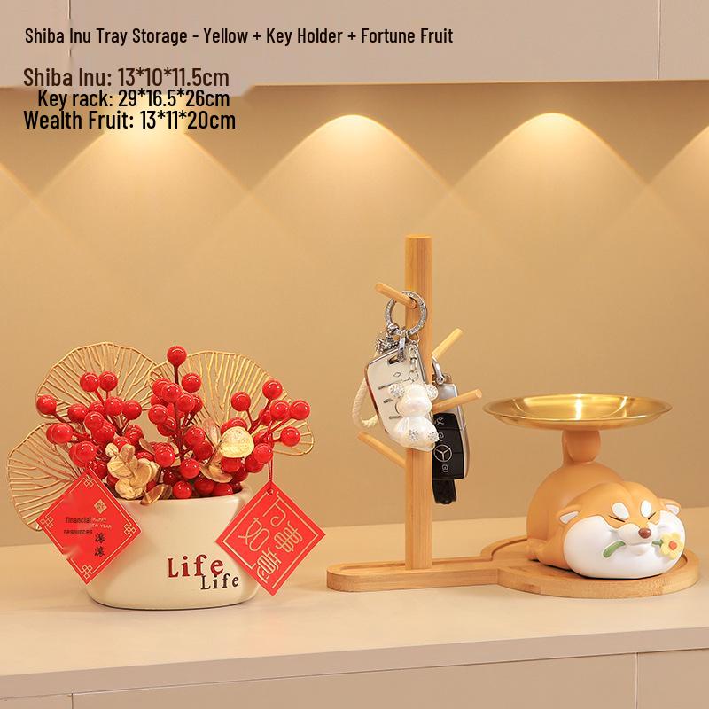 Shiba Inu Key Holder: Cute Hallway Ornament & Housewarming Gift