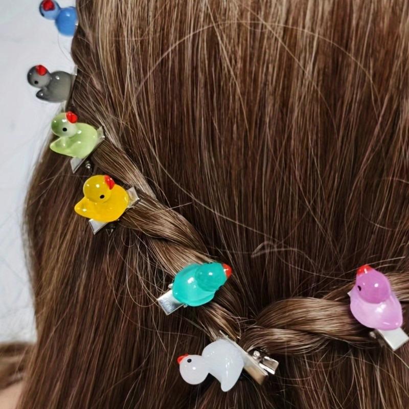 40PCS Mini Cartoon Duck Shaped Hair Accessories Side Clip Hairpins For Kids Girls Party Use Headwear