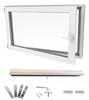 White PVC Window 80X50 Left, New 800X500Mm Double Glazed Tilt-and-Turn Ru