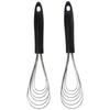 2 Pcs Rubber Egg Whisk Stainless Steel Kitchen Utensil New Foldable Whisk  Cooking