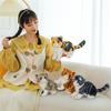 Adorable Plush Gray Cat Toy Realistic Short-haired Stuffed Animal Doll For Kids