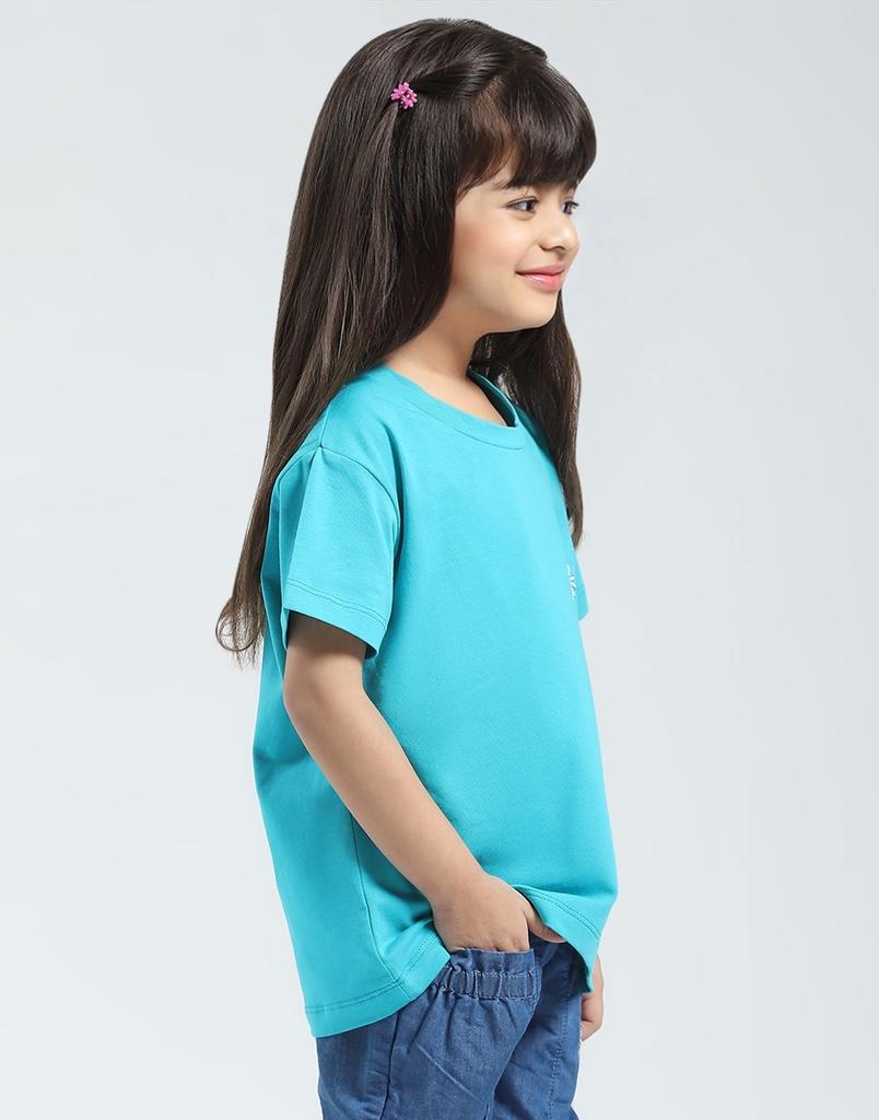 Monte Carlo Girls Solid Round Neck Top