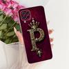 For Samsung M32 Case SM-M325F Transparent Luxury 26 Letters Crown 2D Painted Soft Bumper For Samsung Galaxy M32 SM-M325FV Casing