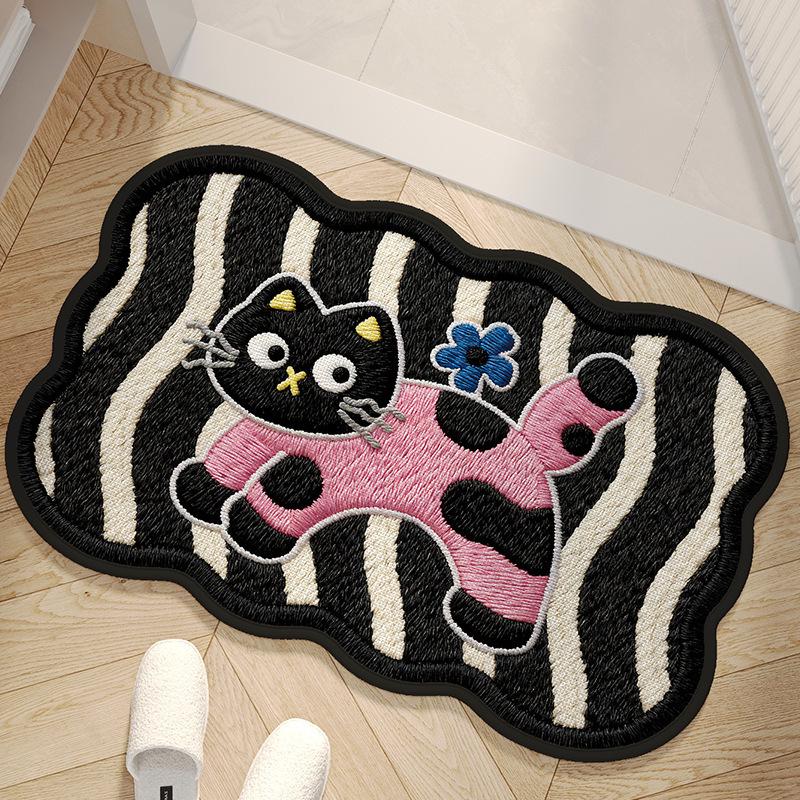 Creative 3D Cartoon Animal Quick-Dry Bathroom Mat – Water-Absorbent Diatom Mud Decorative Entry Mat