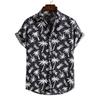 New 2025 Spring and Summer Men's Beach Shirt Hawaiian Short-sleeved Flower Shirt Men's E-commerce Supply