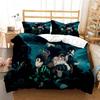 Anime Demon Slayer Nezuko Tanjirou Bedding Set Boys Girls Twin Queen Size Duvet Cover Pillowcase Bed Boys Adult