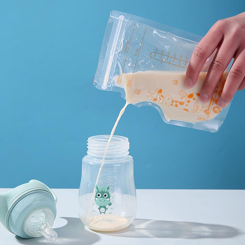 30Pcs/Pack 150/240/250Ml Easy Pour Spout Breast Milk Storage Bag Disposable Small Capacity Frozen Milk Storage Bag Bpa Free