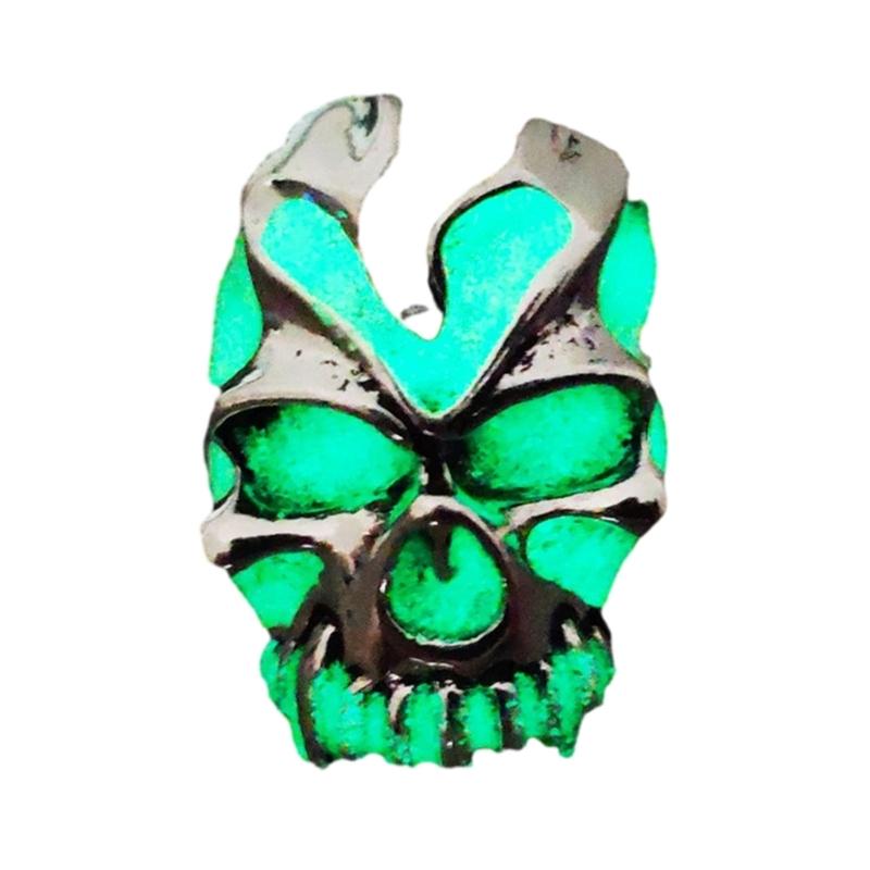 

Регулируемые открытые кольца Люминесцентные кольца с черепом Светящиеся в темноте кольца со скелетом Готическая бижутерия для мужчин и женщин 1