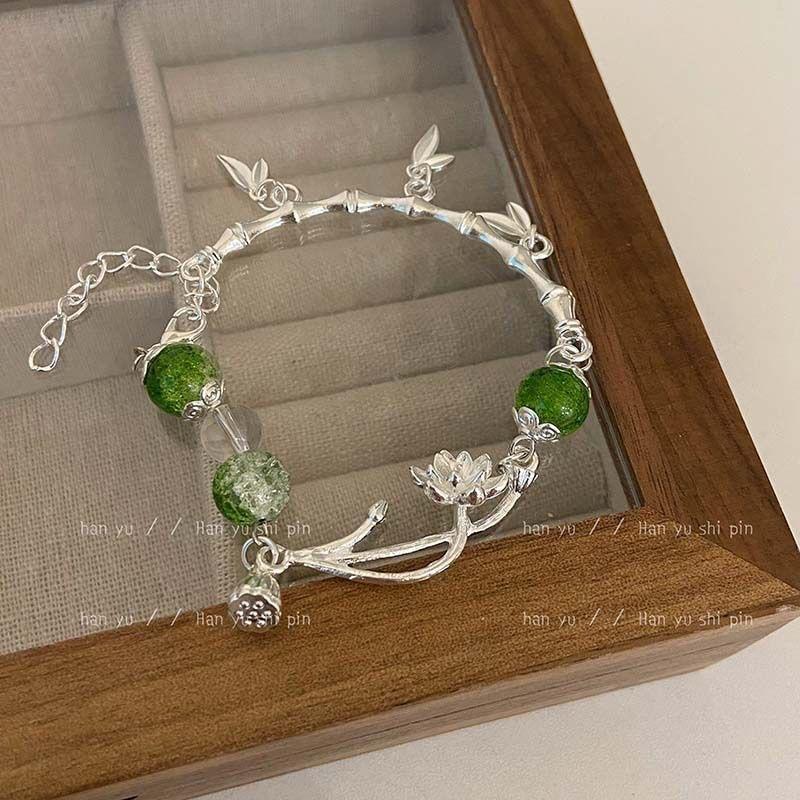 Lotus House~ Li Xiangyi Derivatarmband Nischendesign Antikarmband Neu Chinesisch Frischer Lotus Handschmuck Damen