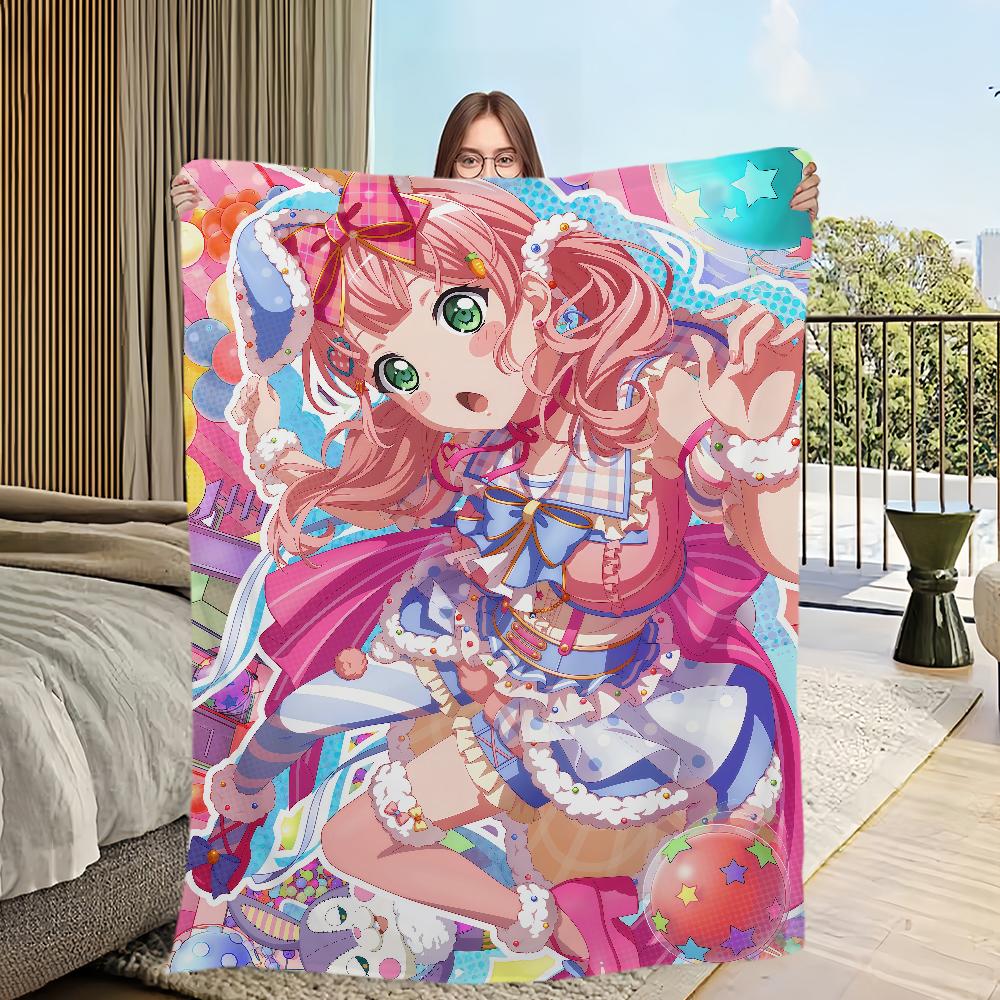 b-BanG Dream Girls Band Party Uehara himari Flannel warm soft plush blanket sofa living room hogar bedroom travel gift home