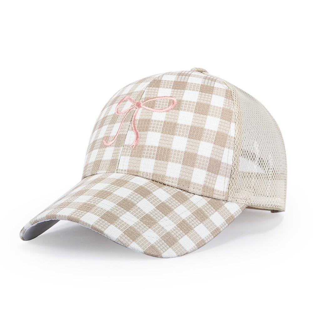 

Checkered Baseball Caps Versatile Sun Hats Beach Women s Duck Tongue Visors Outdoor Activities хаки