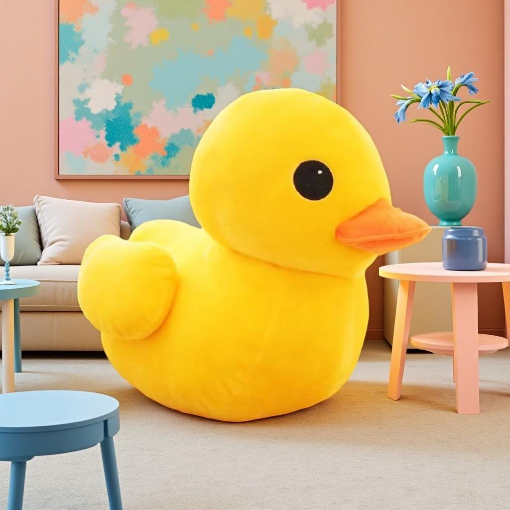 Kawaii Velká Žlutá Kachna Mini Plyšová Panenka Roztomilé Měkké Kreslené Plyšové Zvířátko Hračka Narozeninový Dárek pro Děti Děti Holčičky Miminka