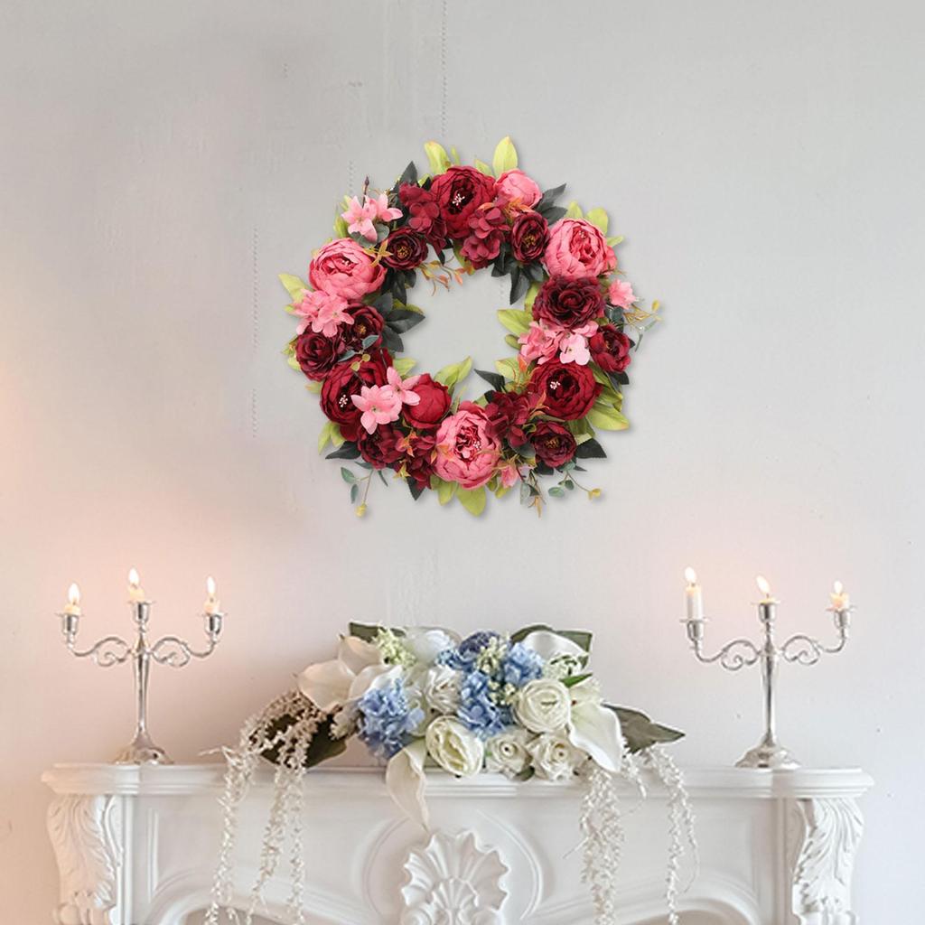 Künstlicher Pfingstrosenkranz, Stabile Fenstergirlande für den Jahrestag