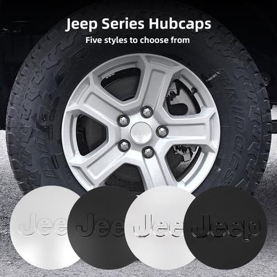 For Jeep 4Pcs 63MM/55MM Metal Car Wheel Hub Cover Wheel Center Cover For Jeep Renegade Wagoneer Avenger Recon Wrangler JK Gla
