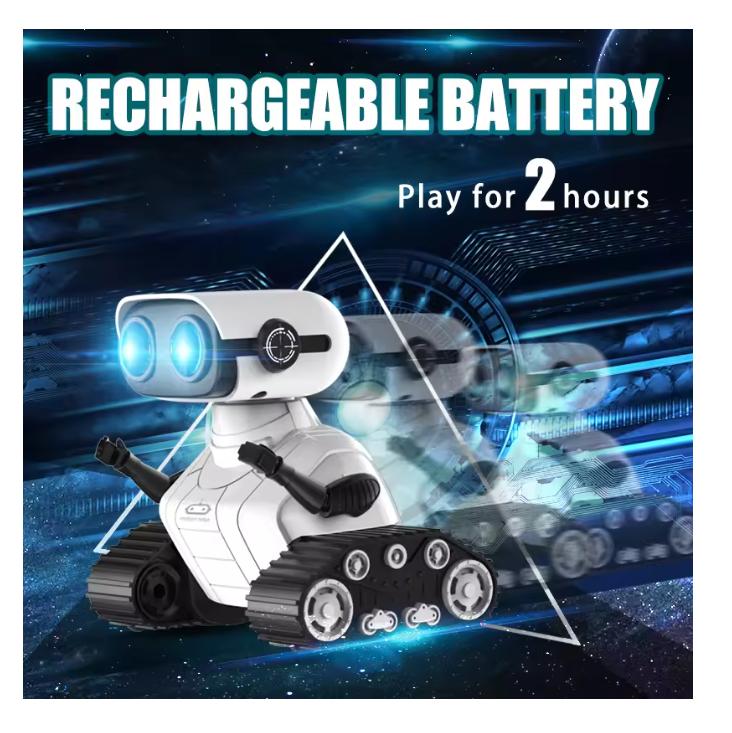 Ebo Robot Toys Rechargeable RC Robot For Kids Boys And Girls Remote Control Toy With Music And LED Eyes Gift For Children's