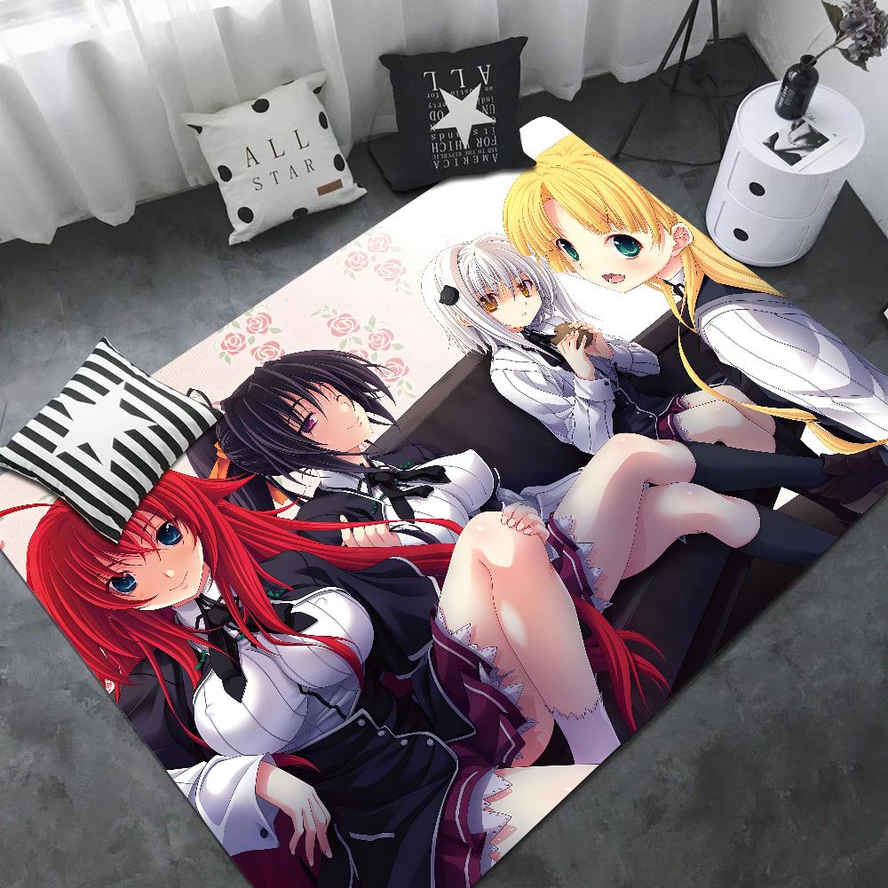Anime High School DxD Floor Mat INS Style Soft Bedroom Floor House Laundry Room Mat Anti-skid Bedside Area Rugs