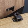 2 Pcs Furniture Door Stoppers Antique Copper Color Cupboard Cabinet Door Roller Latch Twin Double Catches with Striker and Free Screws