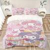3pcs Donut Sanrio Printed Bedding Set, Soft and Comfortable Quilt Cover for Bedroom, Guest Room (1 Duvet Cover + 2 Pillowcases, Pillow Core
