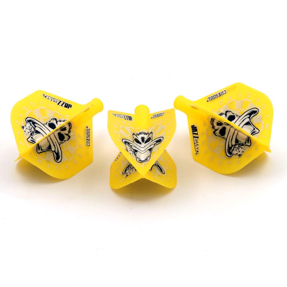 CUESOUL Dart Flights TERO System AK4 Pattern Printed Standard Shape 3 Pieces Yellow 6