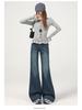 American Style Spicy Girl Micro-Flare Jeans for Women - 2026 Spring/Autumn Slimming Thickened Pants