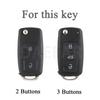 2 3 Buttons Silicone Flip Rubber Car Key Cover Case For VW Volkswagen Golf 5 6 7 MK4 Bora Amarok Polo Jetta Altea Alhambra Fob