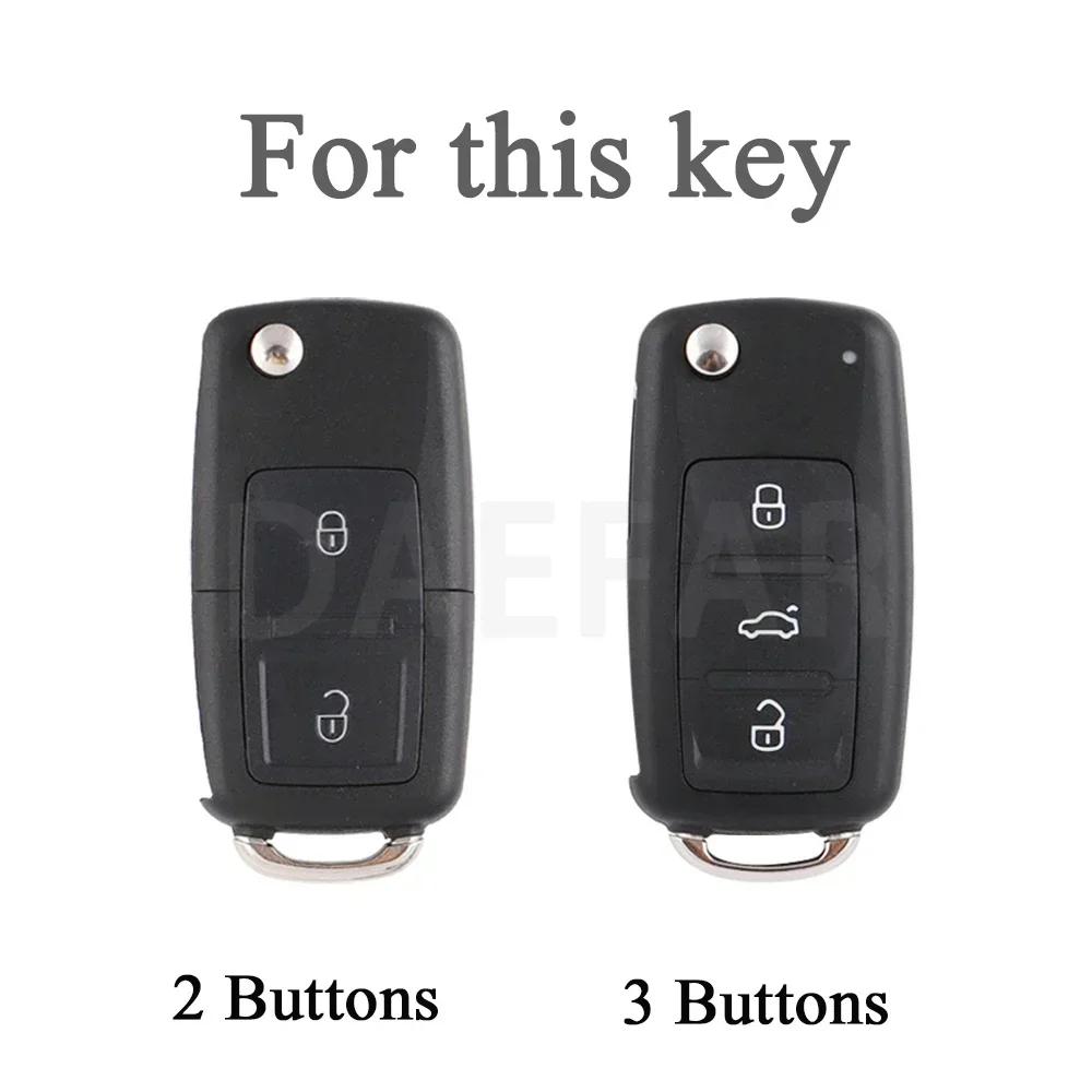 2 3 Buttons Silicone Flip Rubber Car Key Cover Case For VW Volkswagen Golf 5 6 7 MK4 Bora Amarok Polo Jetta Altea Alhambra Fob