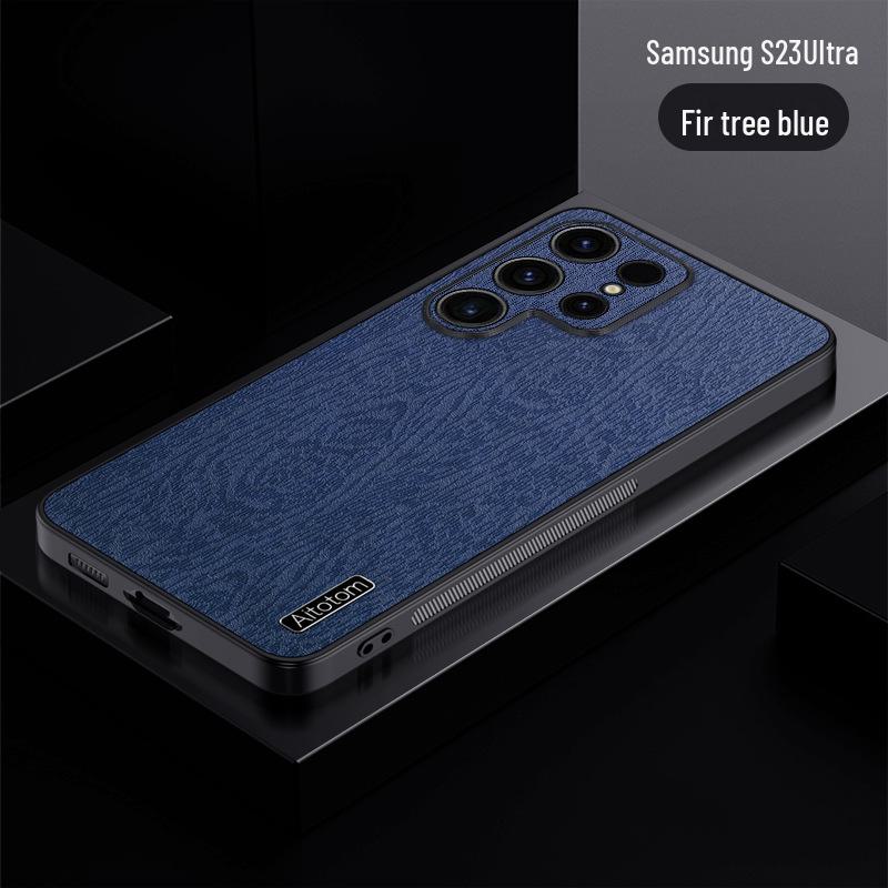 Samsung S23Ultra All-Inclusive Mobile Phone Case with New Bark Pattern for S22Plus and S21 Soft Protective Cover.