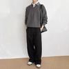 Old Money Wind Fake Two V-neck Sweater Men's Autumn High-end American Retro Knitted Polo Bottoming Shirt