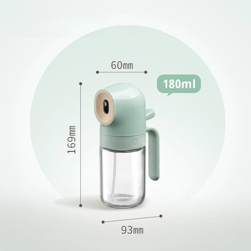 Cooking Oil Sprayer, Refillable Glass Olive Oil Spray Bottle, Leak-Proof Oil Spray Pot for Baking and Roasting, 180/250ml