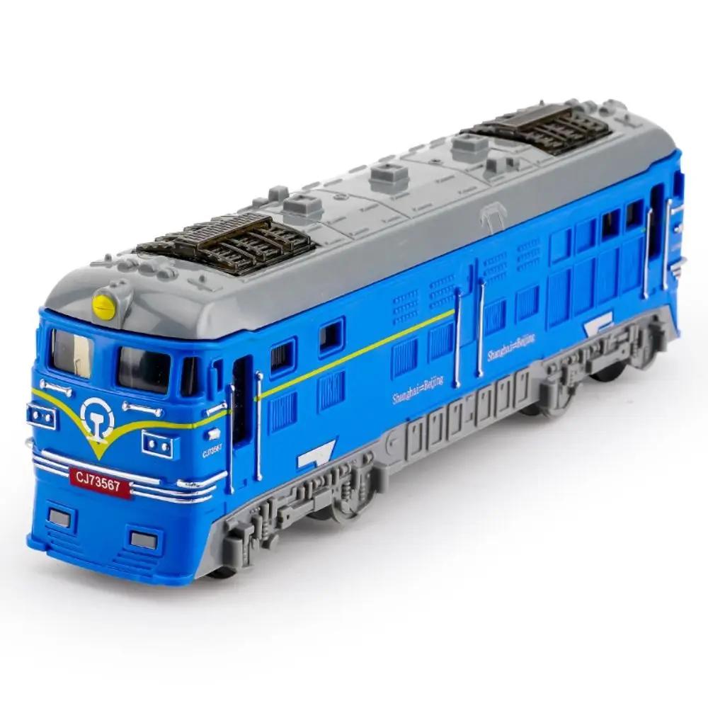 Simulation Scale Inertial Train Model Miniature Educational Rail Vehicle Toy Multi-color Plastic Train Car Toys Kids Toys