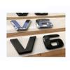 For Mercedes Benz AMG Flat Letters V6 BITURBO 4MATIC+ Both Fender Emblems Badges V 6 BITURBO4MATIC+ Symbols Nameplate 2pcs/pair