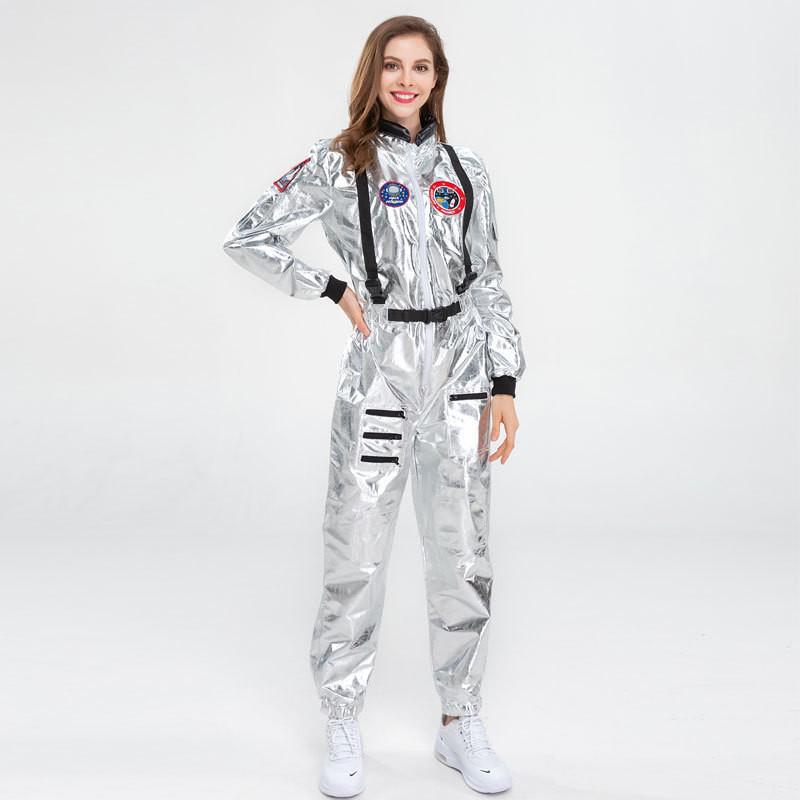 Halloween Astronaut Raumanzug Silber Body Unisex Erwachsene Kostüm