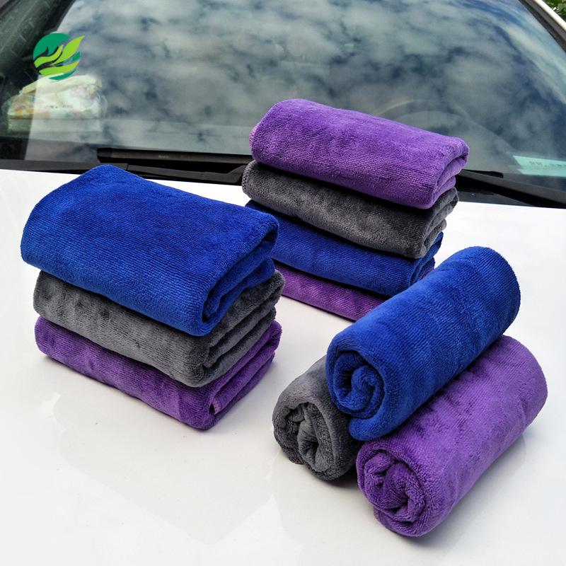 30x70 CM Autowasch-Mikrofasertuch Autoreinigungs-Trockentuch Säumen Autopflegetuch Detaillierung Autowäsche Blau Lila/Grau