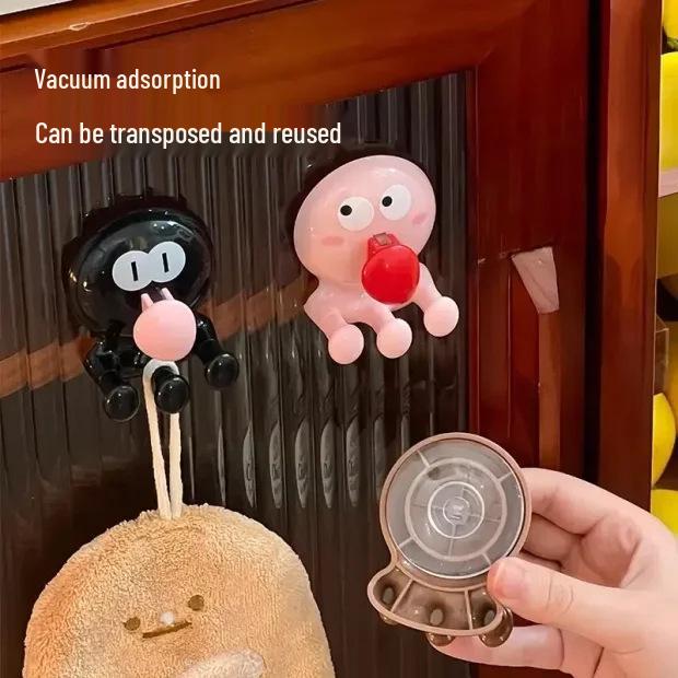 Kreslený přísavkový háček: Bez vrtání, Silný, Beze stop, Sleva 5 yuanů k dispozici