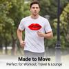 Glossy Red Lips 3D All Over Print Men's Crew Neck T-Shirt
