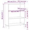 Bookshelf Concrete Grey 69.5 x 32.5 x 90 cm Particleboard