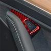 4Pcs Red Carbon Fiber Window Lift Switch Button Cover Trim For Tesla Model 3/Y