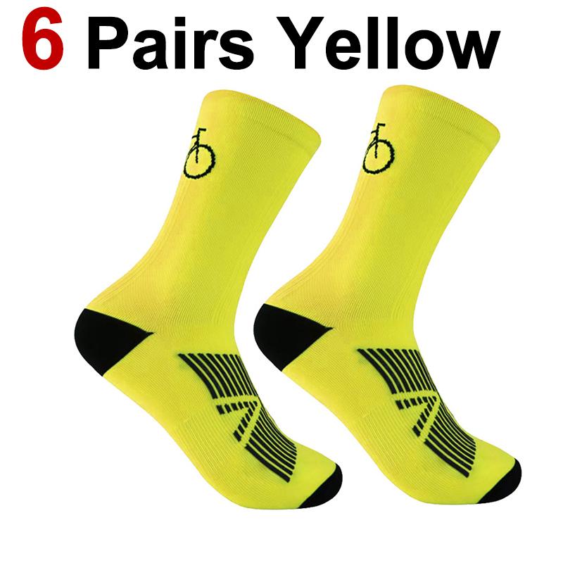 1/6 Pairs Men Women Outdoor Sports Cycling Socks Fashionable Prints Soft Comfortable Sweat Wicking Breathable Running Socks