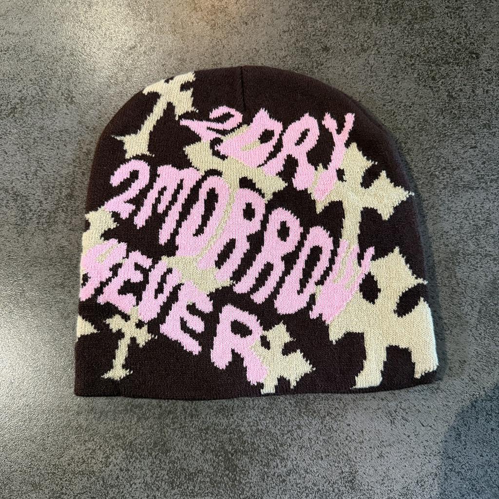 Knit Hat With Alphabet Pattern For Streetwear And Cold Weather Wear