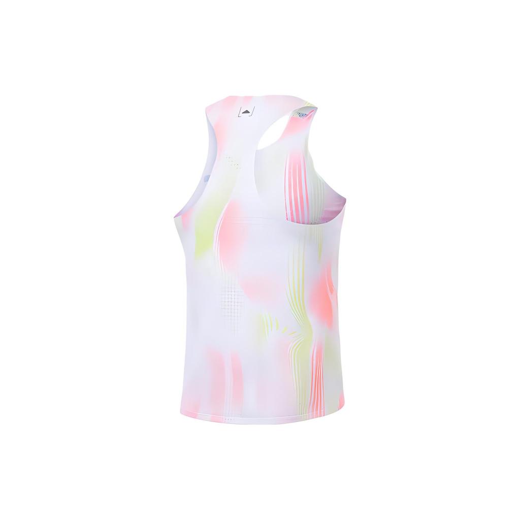 Li-Ning Full Print Reflective Running Quick-Dry Breathable Fitted Sleeveless Sports Top Men Tops Fluorescent-Yellow Green AAYT083-1