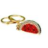Söta Vattenmelon Frukter Nyckelringar För Kvinnor Och Män Guld Färg Nyckelring Skolväska Hänge Accessoarer Smycken porte clef