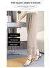 Summer Chiffon Wide-Leg Pants for Middle-Aged Women - Plus Size, Lightweight Nine-Point Style
