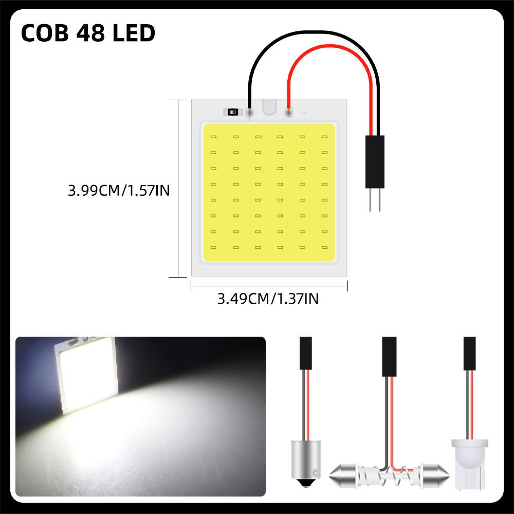 4pcs Festoon LED COB LED Bulbs 31mm 36mm 39mm 41mm with T10 BA9s C5W Socket Car Dome LIght Auto Car Interior Reading License Led Bulbs 7
