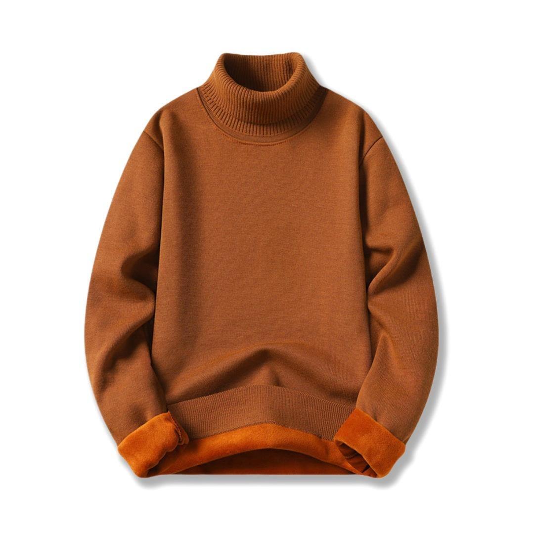 

Мужской осенне-зимний теплый и толстый вязаный свитер больших размеров с двусторонним воротником, однотонный свитер в качестве основы, универсальный свитер-пуловер XS