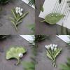 Vintage Plant Leaf Brooches For Women Retro Green Leaves Pearl Ginkgo Brooch Pin Corsage Classic Party Jewelry Accessories