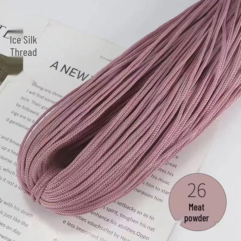Lightweight Thick Ice Silk Yarn Hand-Knitted Hat & Large Bundle for Spring/Summer Crochet