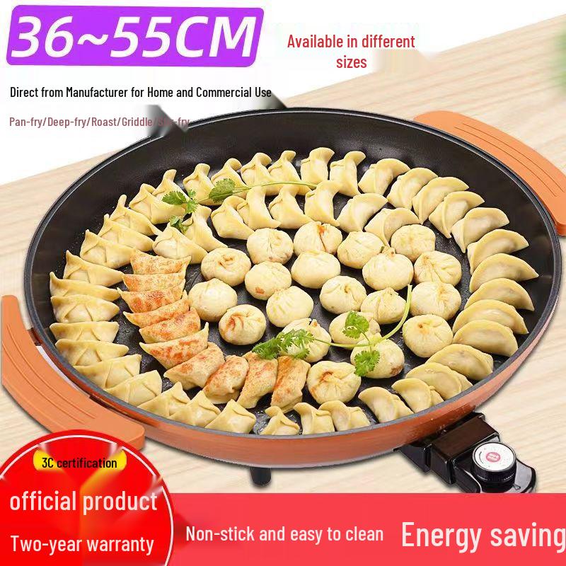 Large Non-stick Multifunctional Electric Frying Pan and Pancake Maker for Home and Commercial Use