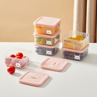 WORTHBUY Contenitore per alimenti in plastica portatile a grana grossa, frigorifero, sigillato, a prova di perdite, per conservare la freschezza, forno a microonde, riscaldamento